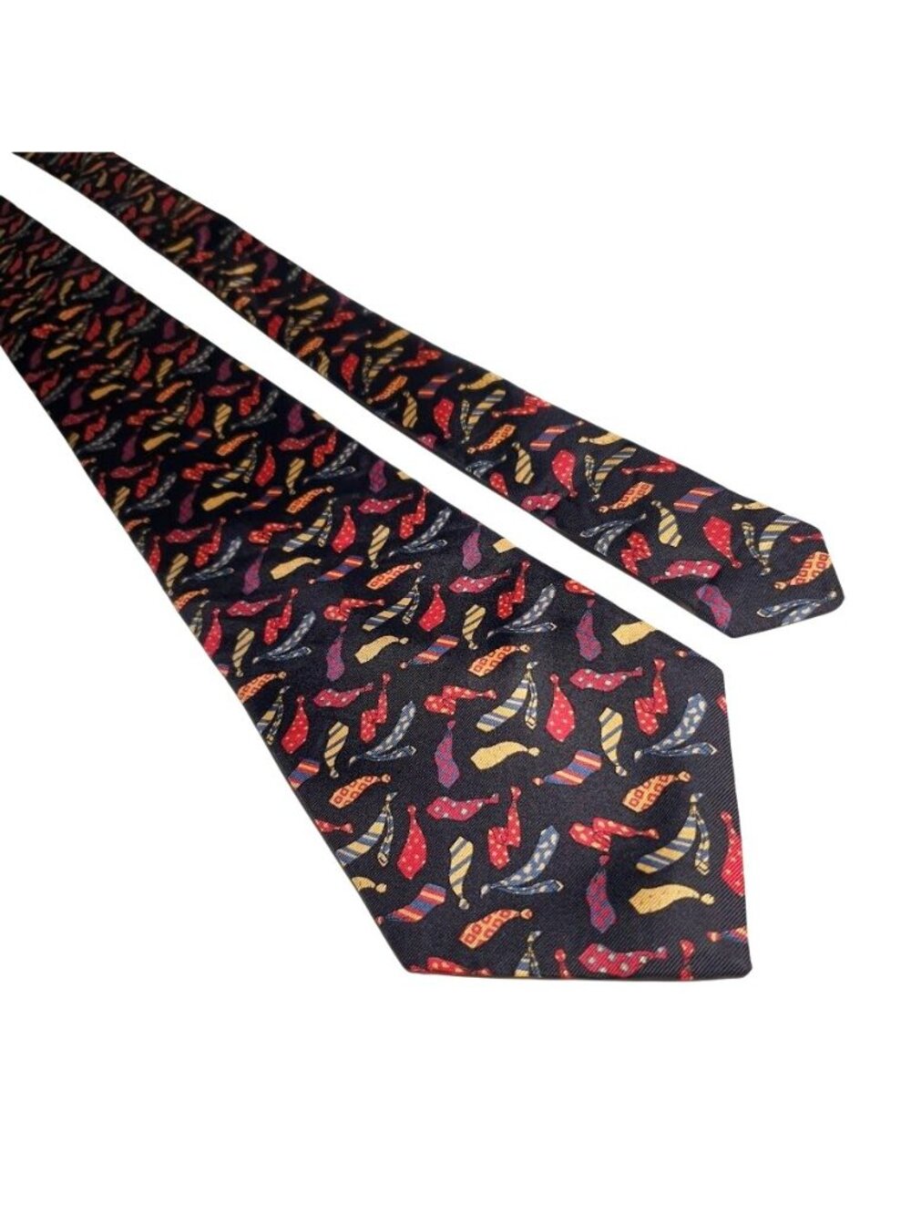 Barbara Blank Novelty Mens Silk Tie Multicolor Necktie Black Red Yellow Blue